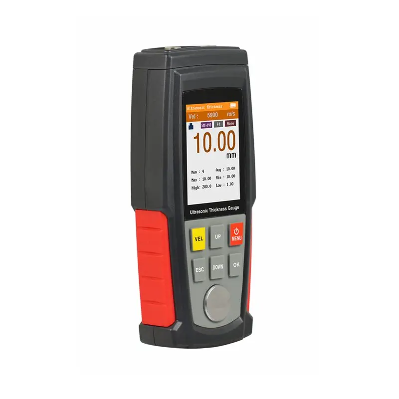 Portable Ultrasonic Thickness Gauge 1.00～225.0mm Digital Sheet Metal Plastic Glass Thickness Test Color LCD Sound Velocity Meter thickness gauge