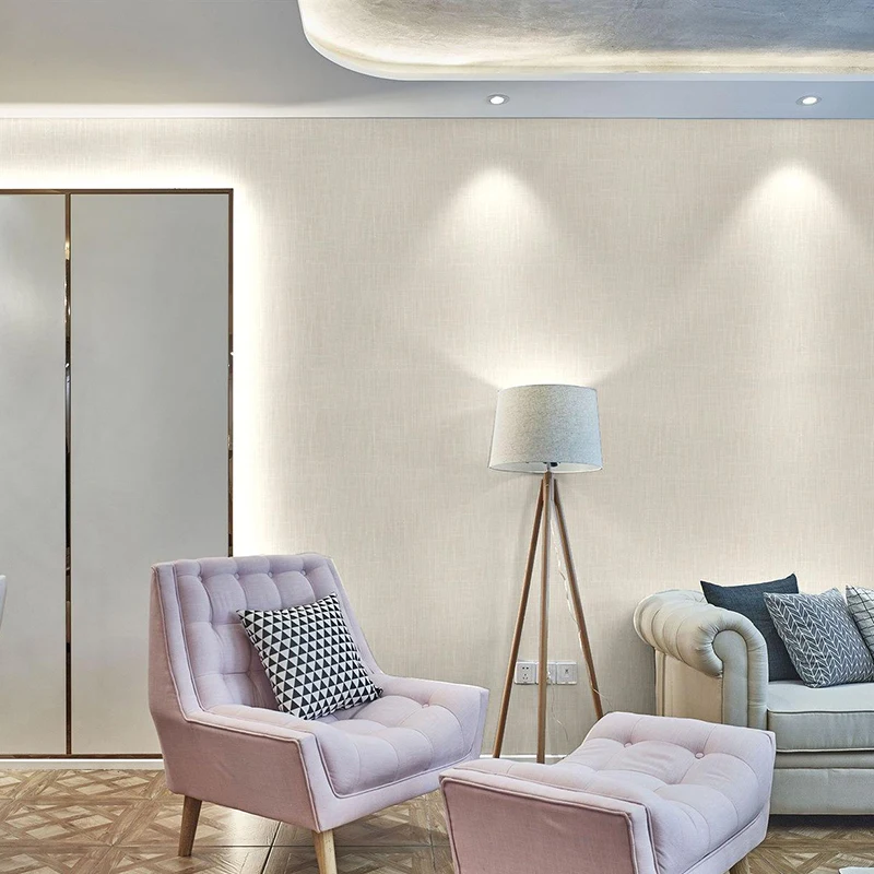  Linen Effect Wallpaper Flax Design Wall Covering For Bedroom Office Wall Decor Modern Wall Paper De - 32859252616
