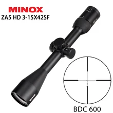 Охотничий MINOX ZA 5 HD 3-15x42 SF BDC 600 визировочные оптические прицелы Боковая регулировка параллакса длинный рельеф глаз тактический оптический прицел