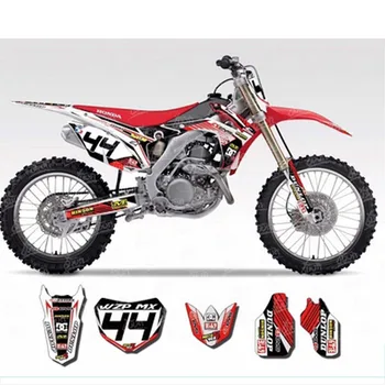 

New Style TEAM GRAPHICS BACKGROUNDS DECALS STICKERS Kits For Honda CRF250 CRF250R CRF 250 250R 450R 2014-2017