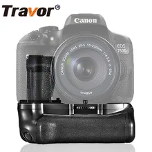Travor Вертикальная Батарейная ручка держатель для Canon 750D 760D T6i T6s X8i 8000D DSLR камера Замена BG-E18