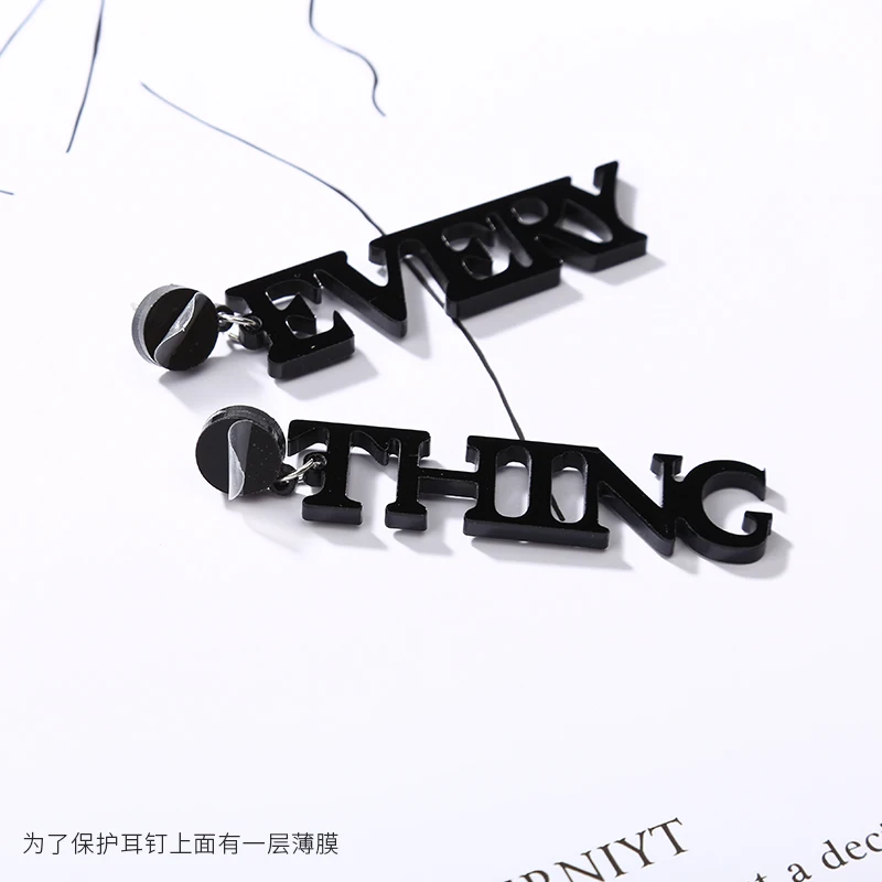 

Personality Statement Letter Acrylic Asymmetrical Drop Dangle Earrings For Women Girls Fashion Creative Long Earrings Jewelry