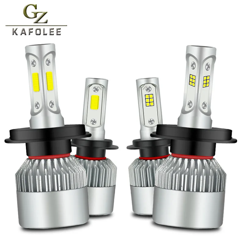 

gzkafolee Car Headlight H7 H4 LED H8 H9 H11 H1 H3 H13 HB3 HB4 9005 9006 9007 S2 COB CSP 12V 24V 6000K 72W 2PSC Auto Headlam Bulb