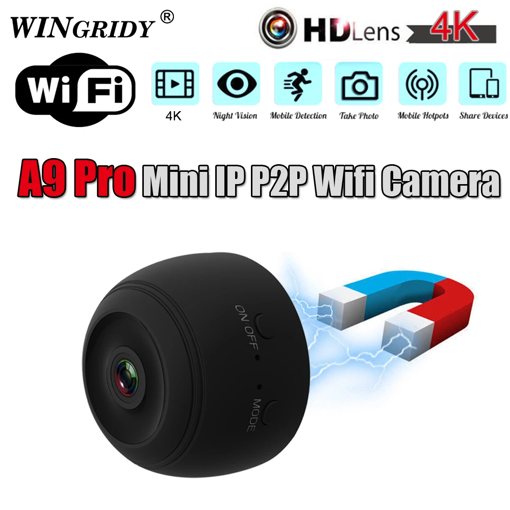 Оригинальный V1 PRO P2P IP Mini Cam wifi камера FULL HD 4 K 1080 P ночное видение Обнаружение