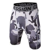 Новые спортивные обтягивающие Компрессионные шорты, спортивная одежда для фитнеса, тренировочные мужские шорты