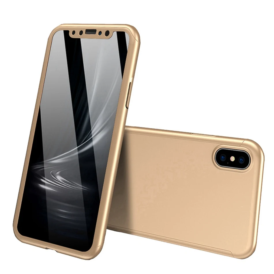 Рамочный чехол 360 градусов чехол с полным покрытием для samsung J4 J6 A7 A8 A5 чехол для samsung Galaxy S10 S9 S8 плюс S7 Note 8 9 Coque - Цвет: Gold