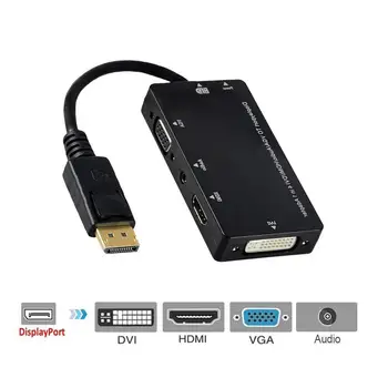

Displayport DP Male To DVI HDMI VGA Audio Female Adapter Display Port Cable Converter For Computer