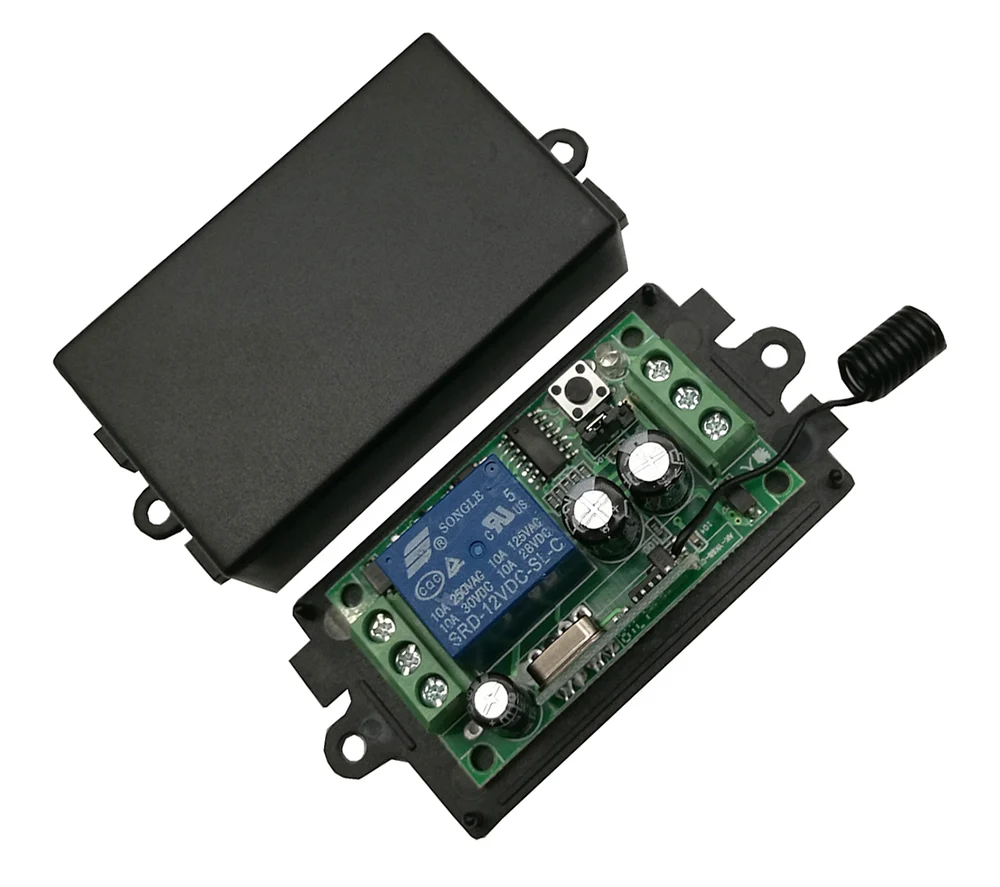 

xuanlongyuan DC12V 1CH 1CH 10A Wireless Remote Control Switch Receiver ,315/433.92 MHz/lamp/ window/Garage Door/shutters