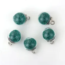 DoreenBeads, прозрачный стеклянный шар, пузырьковая бутылка, песок, подвески, круглые ювелирные аксессуары, 22 мм(7/") х 16 мм(5/8") 10 шт