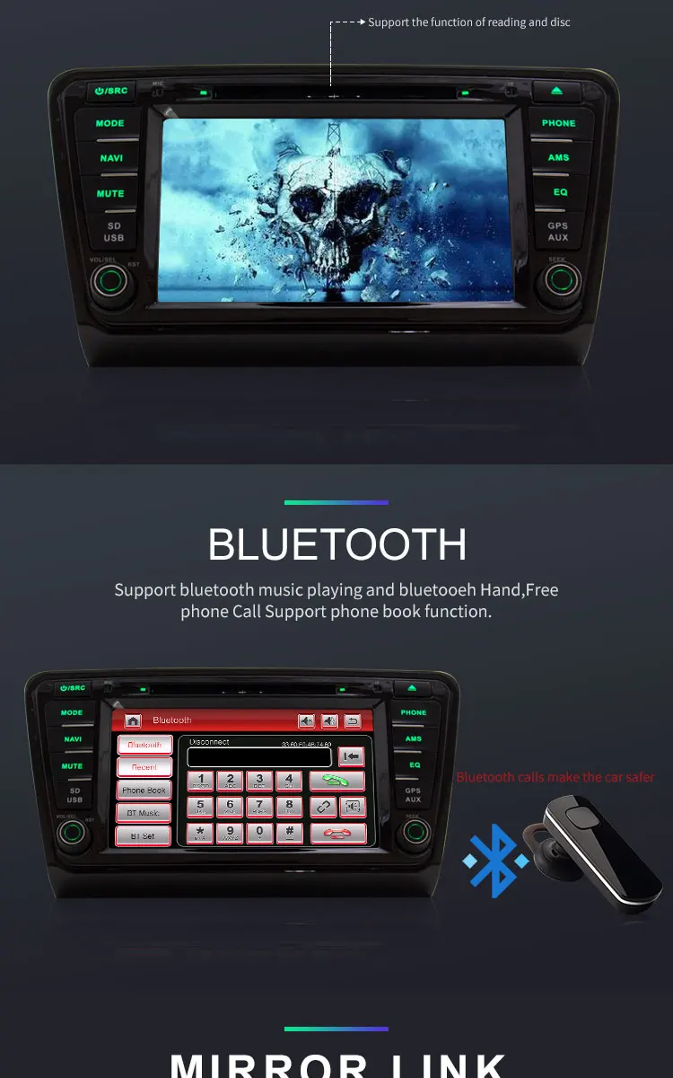 Discount Besina 1 Din 8 Inch Car DVD Player For VW SKODA OCTAVIA 2013-2017 GPS Navigation Radio Canbus Steering Wheel Cnotrol Autoaudio 4