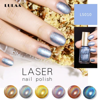 

LULAA 6Colors Holographic Glitter Gel Nail Polish Metallic Effect Low Price Long Lasting Gorgeous Laser Nail Polish