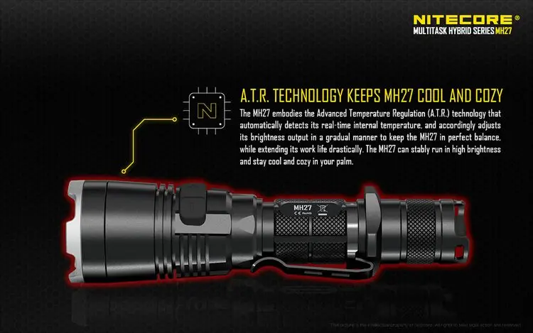 NITECORE MH27 MH17UV Охотничий комплект 1000LM 4xleds хайлайтер Шестерни Охотничий Тактический военный поисковый фонарь фонарик BoxSets чехол