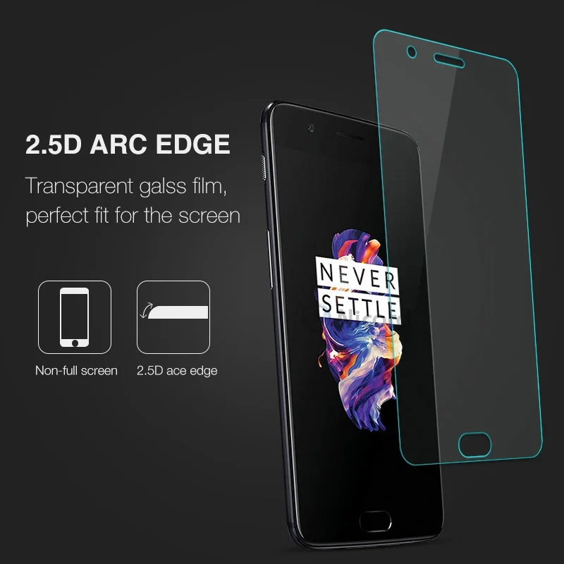 2PCS Screen Protector Glass On The For Oneplus 5T Tempered Glass Phone Film For One plus 5 5T A5010 2.5D Protective Film Nicotd (6)