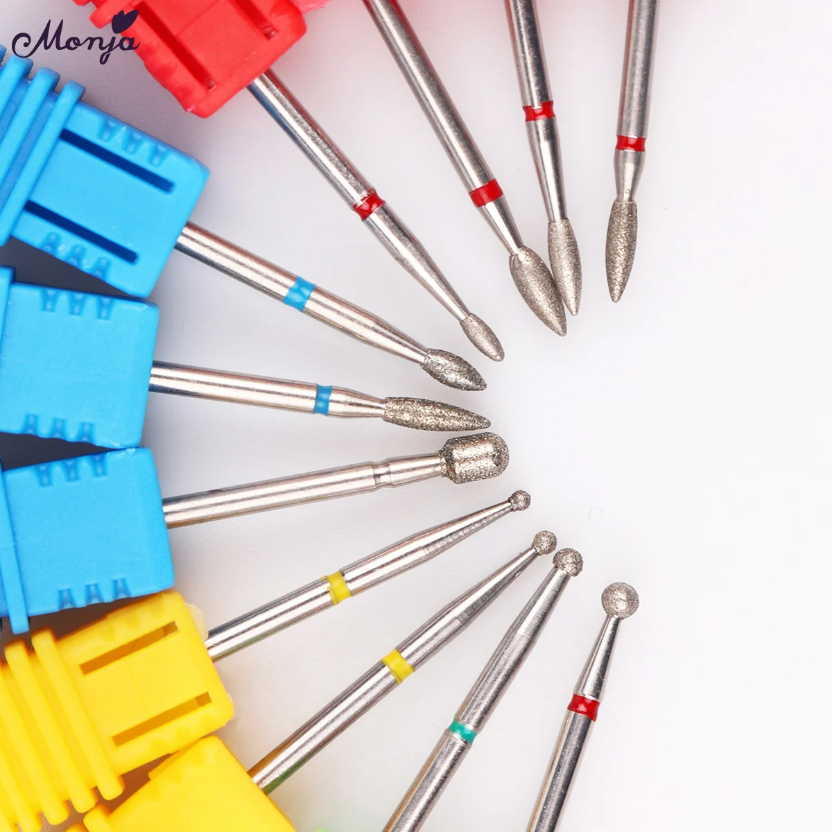 

Monja 11 Types Electric Nail Drill Bit Carbide Milling Cutter Cuticle Clean Manicure Tool UV Gel Remove Nail Art Accessories