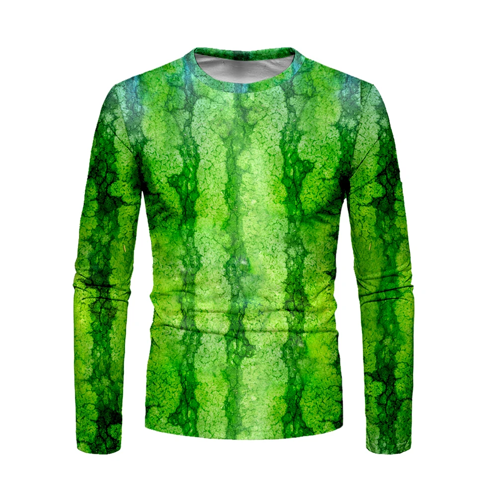 Fruit Long Sleeve T shirt Streetwear Cosplay Multi-color Vegetation 3D t-shirt Men Spring Autumn Harajuku Unique Home | Мужская одежда