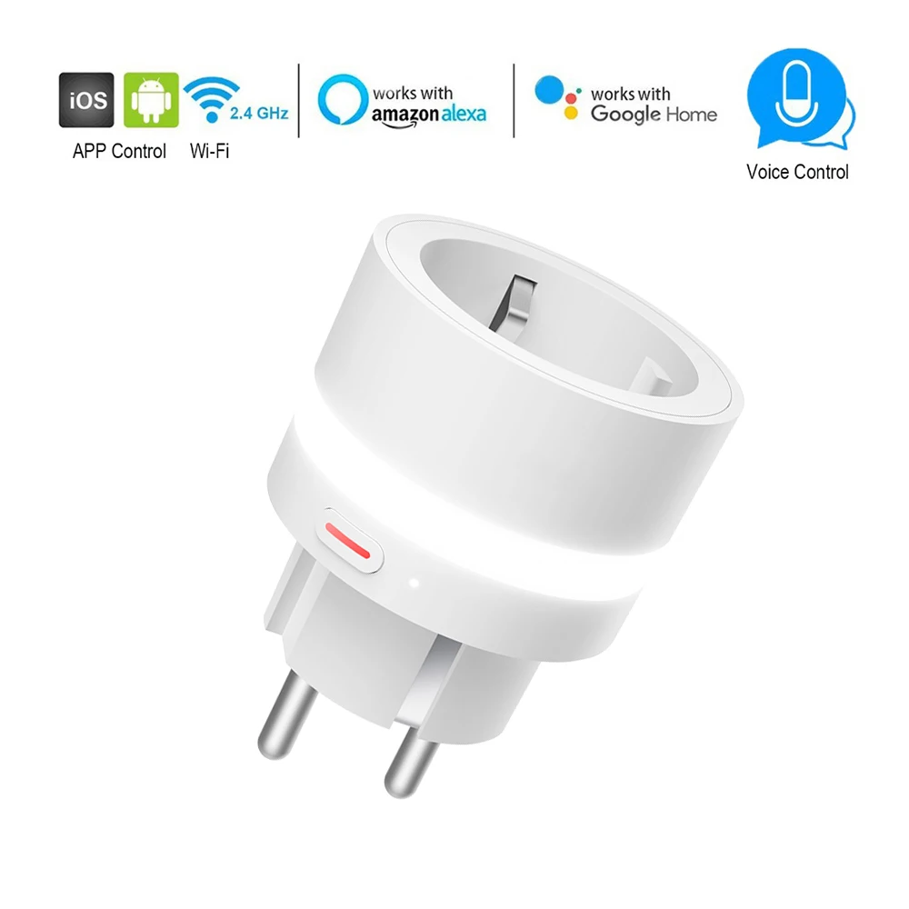 Приложение Smart Life WiFi смарт розетка и Штепсель по стандарту ЕС 2300 Вт мониторинг