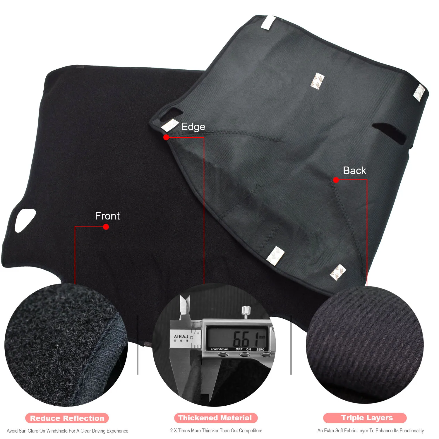 Xukey FitFor Ford Focus 2 MK2 2005 2006 2007 2008 2009 2010 2011 крышка приборной панели Dashmat Dash коврик