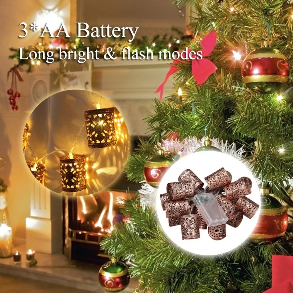 Steel Retro Round Lantern Battery Operated Led Fairy String Steel Retro Round Lantern Battery Operated Led Fairy String Christmas Lights Diy For Xmas Tree Wedding Party Decor In From