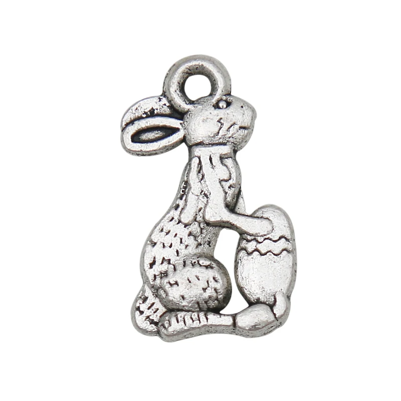 

25pcs Fashion Alloy Cute Rabbit and Easter Egg Charms For Kids Gifts 10*17mm AAC1114