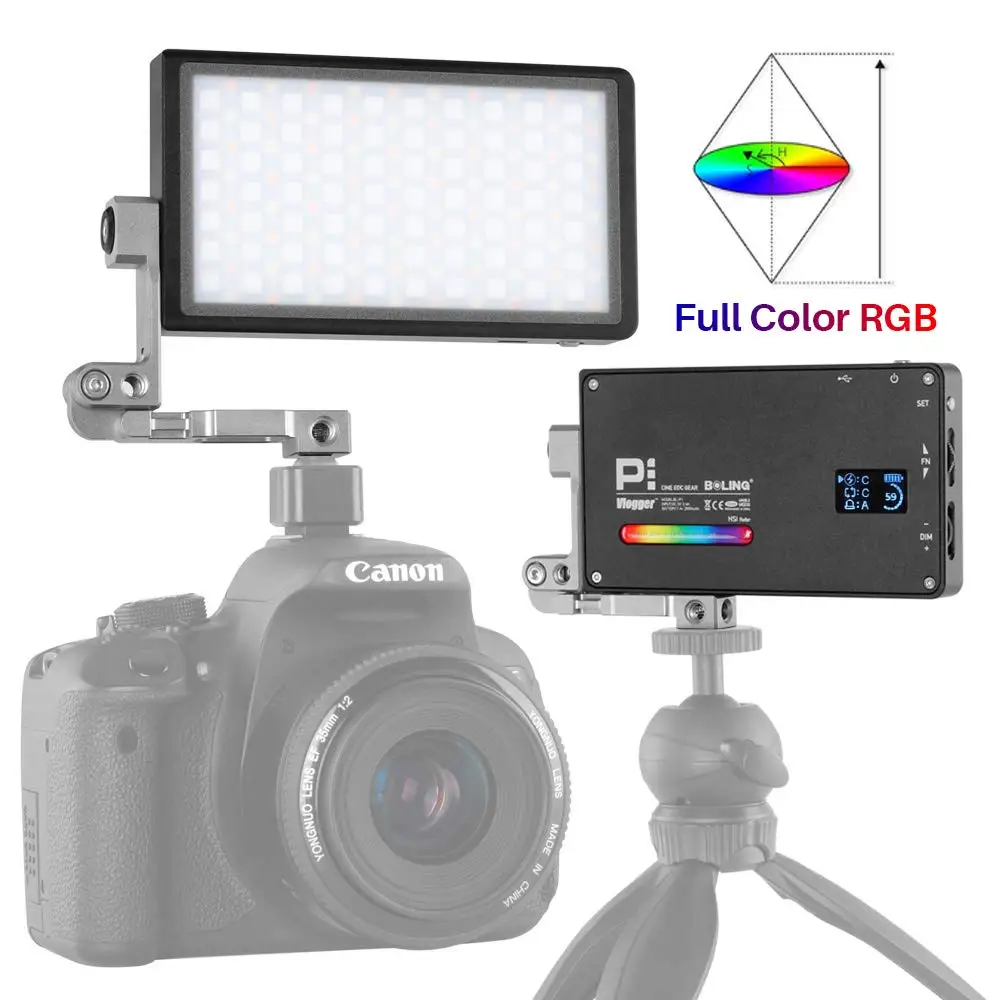  Boling BL P1 RGB LED VIDEO LIGHT Full 0-360 Color CRI96+ With Lithium Battery 2930mAh for Studio Ou - 32967110231