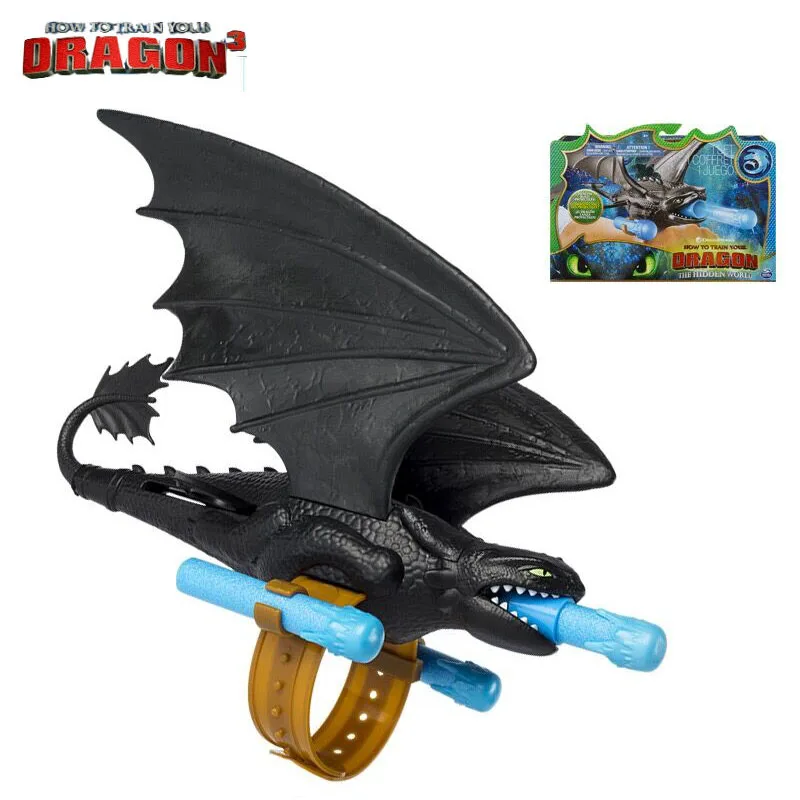 2019 Hot Genuine How to Train Your Dragon 3 toothless light fury Shooting toy action figure Children toy Kids Birthday Gift
