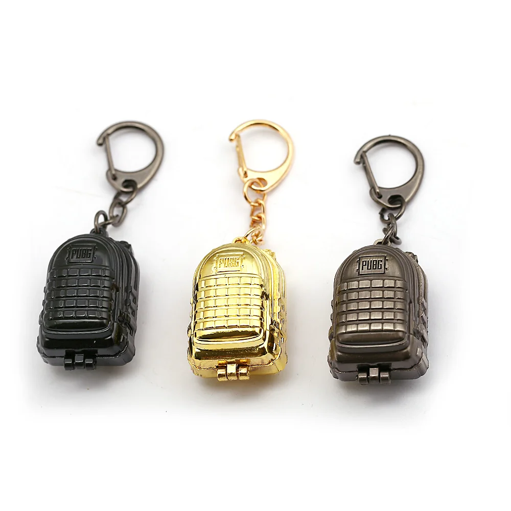 Julies Game Playerunknown Battlegrounds Keychain PUBG Mini Key Ring Level 3 Backpack Key Holder ...