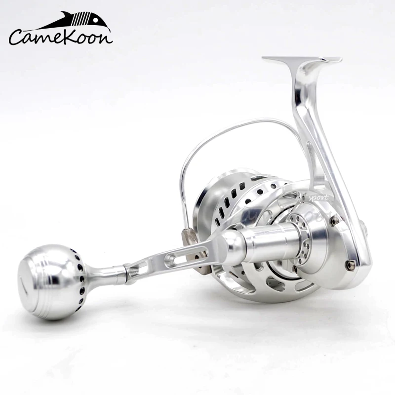 Carretel de Pesca Poderoso de Água Camekoon Fiação Liga Alumínio Usinado Salgada Surf Carretel Wt5000 - Wt6000 4 Camekoon wt5000 wt6000 fiação carretel de pesca