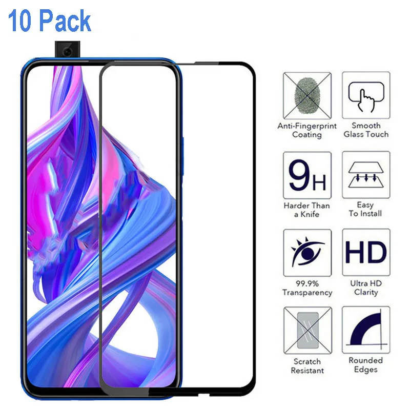 10Pcs/Lot 3D Full Glue Tempered Glass For Huawei Honor 9X Screen Protector Film Pro | Мобильные телефоны и аксессуары