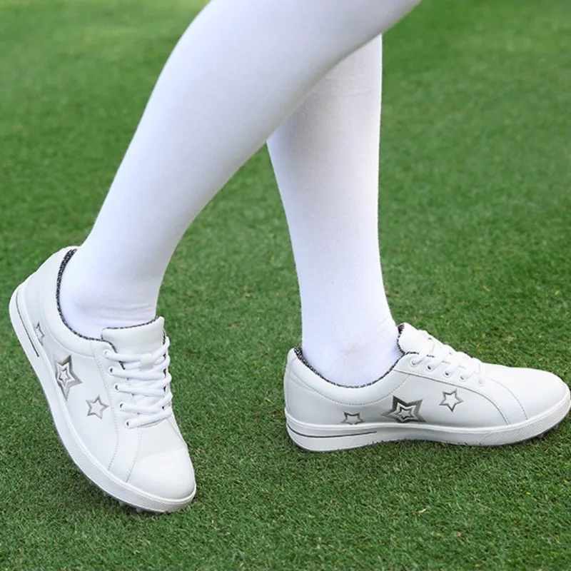 Летние белые туфли для гольфа PGM; женская спортивная обувь для гольфа; обувь для отдыха; Водонепроницаемая Обувь из супер-волокна; Аутентичные дышащие кроссовки для улицы