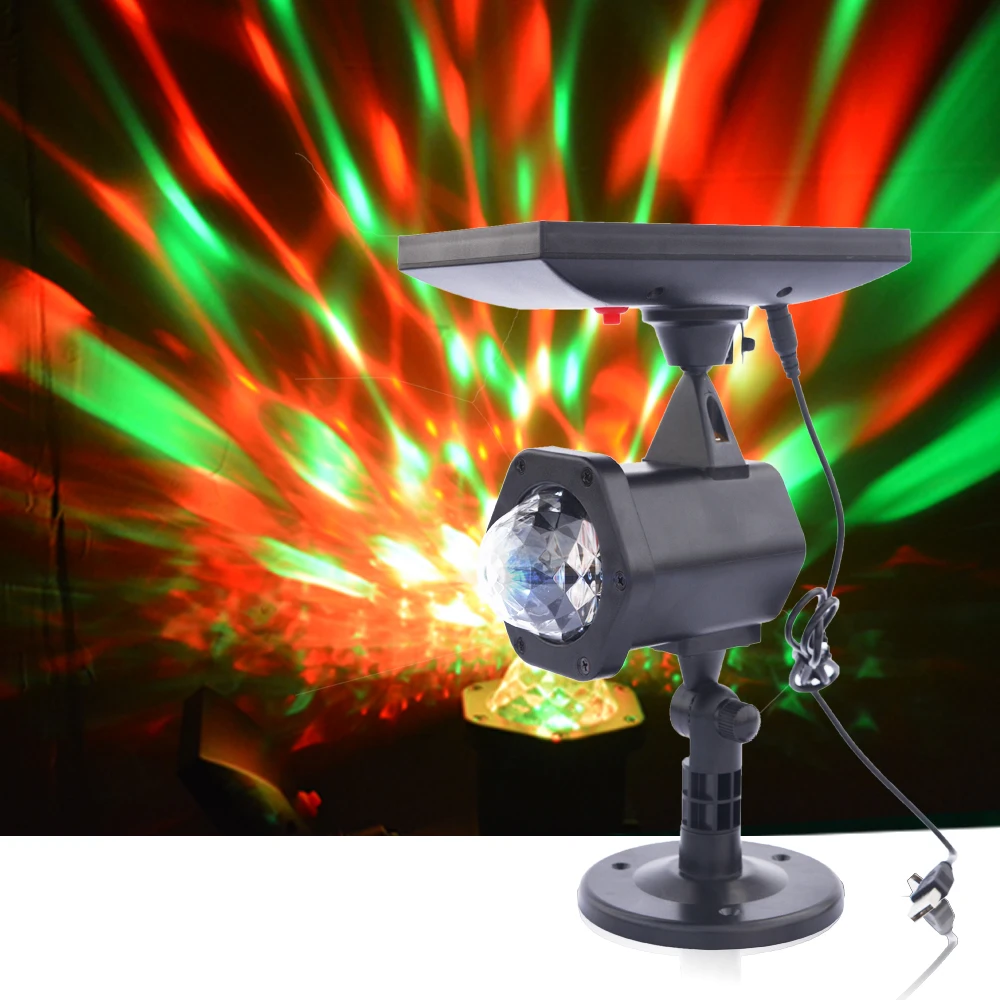 

Solar Power LED Projector Light Colorful Rotating Crystal Magic Ball Disco Stage Light Outdoor Garden Lawn Christmas Party Light