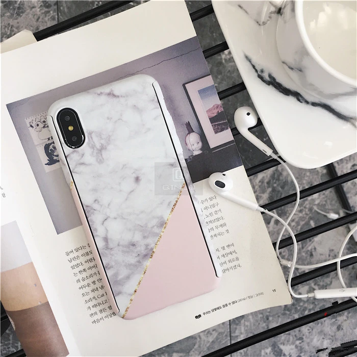 Защитный чехол QINUO на 360 градусов для iPhone 11 Pro Max X XR XS 7 8 6 6s Plus 5 5S SE с мраморным