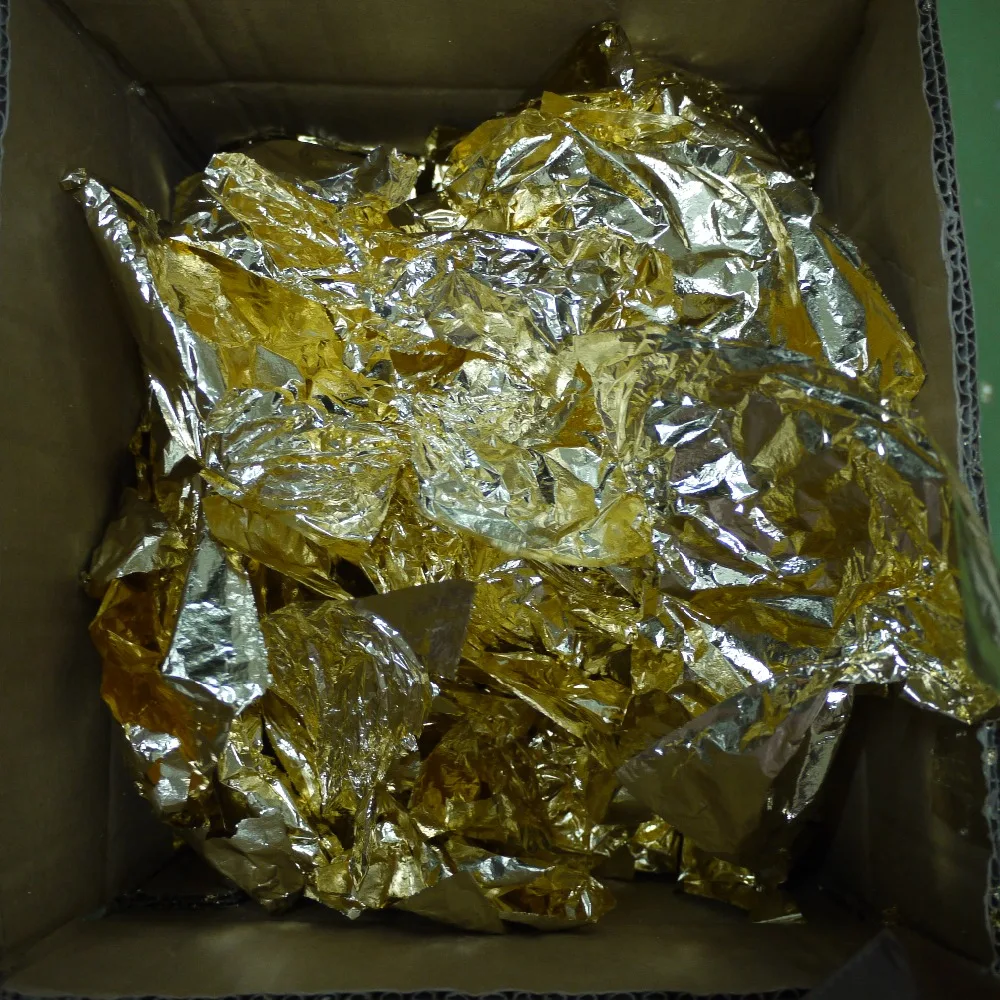 

Big Piece 1KG Italian Imitation Gold Flake leaf - copper flake leaf Gold Schabin in good quality