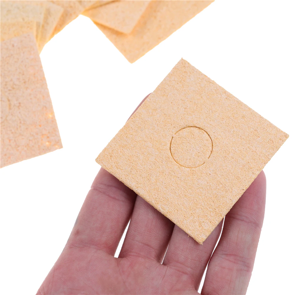 

10Pcs Cleaning Sponge Endurable Soldering Solder Iron Tips Welding Cleaning Sponge Cleaner 60mmx60mmx2mm
