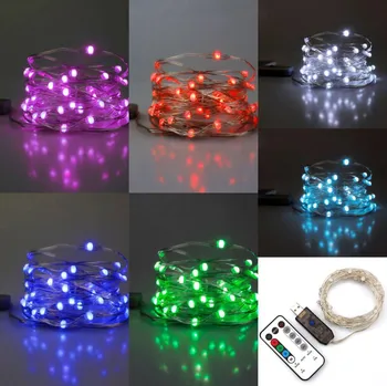 

IP67 Wireless Remote USB RGB Copper String Lights Outdoor Light String For Christmas Party Garden Stage Weddin Light Decorative