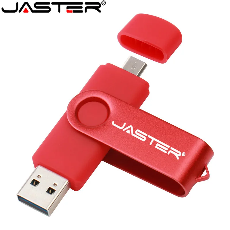 

JASTER OTG USB Flash Drive metal pen drive usb stick 8GB 16GB 32GB 64GB 128GB REAL Capacity pendrive for Android Smartphone