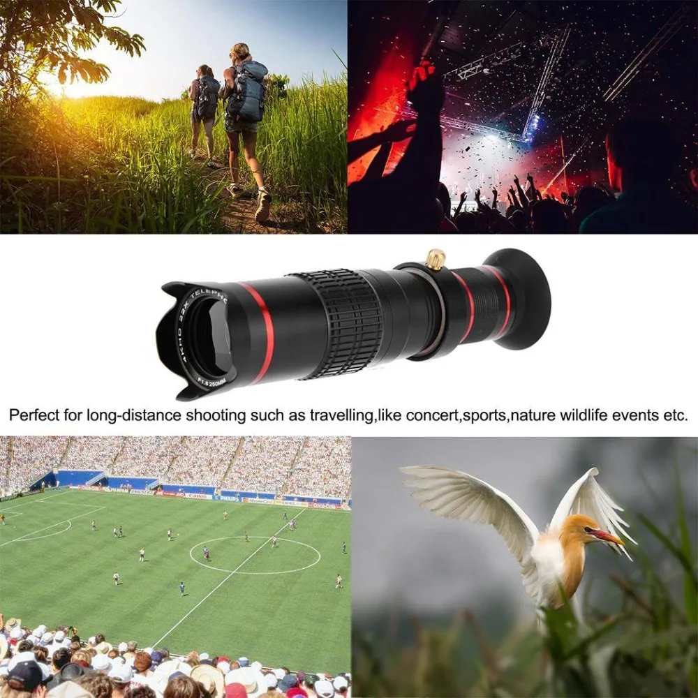 HD الهاتف المحمول تلسكوب 4 K 22x التكبير تليفوتوغرافي عدسة الخارجية الهاتف الذكي كاميرا العدسات ل فون سومسونغ الهاتف المحمول Genneral استخدام