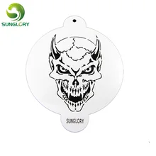 Fondant(сахарная) Череп трафарет для торта Свадебные украшения трафарет для торта прессформы трафареты для печенья декоративная форма для капкейков Формочки Для Выпечки