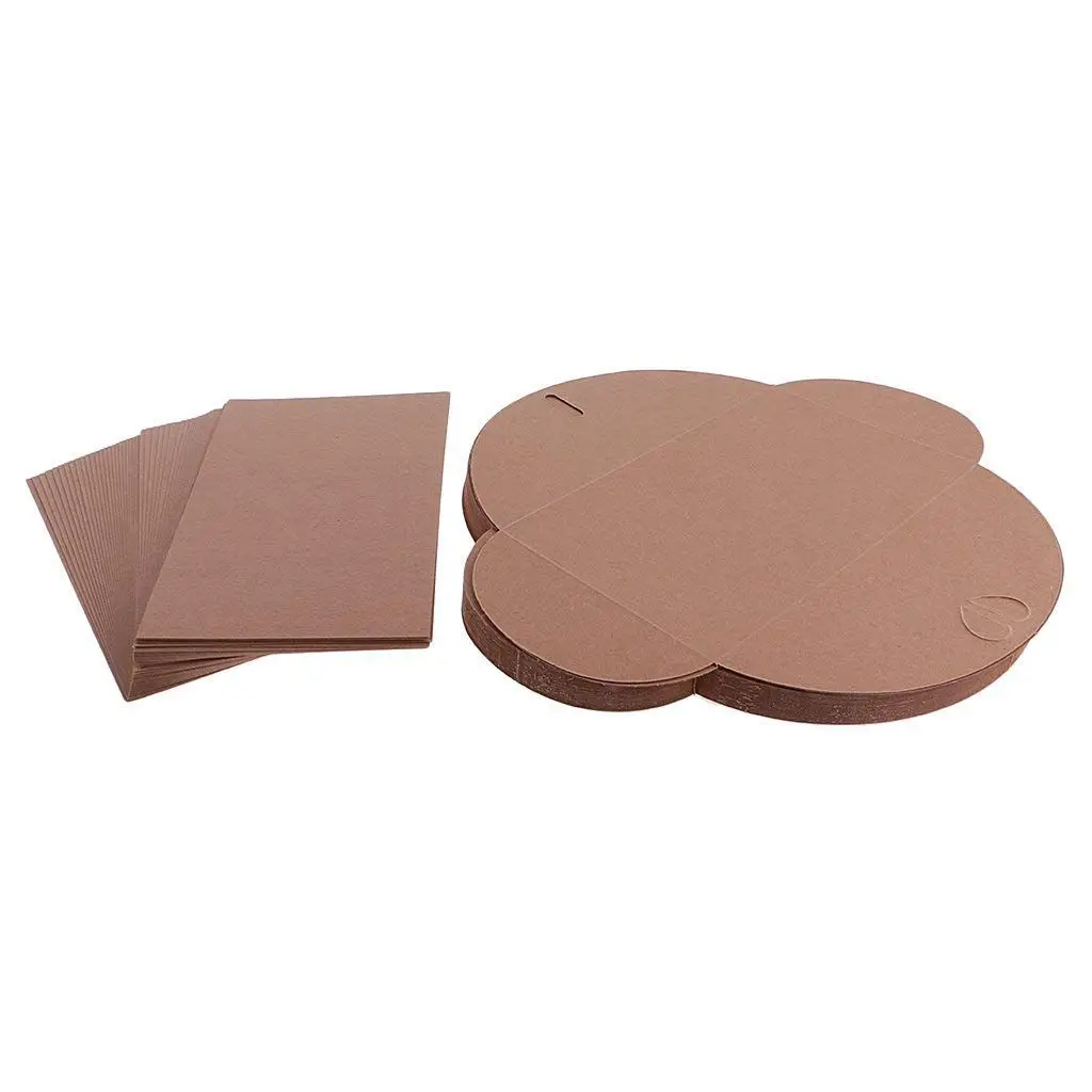 50 x Kraft Blank Invitations with Envelopes Invitation Card Rustic Greeting Card for Anniversary We - 32932076057