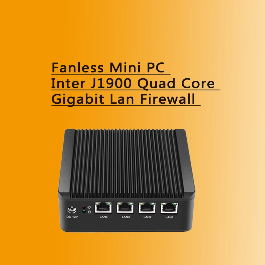 Fanless Mini PC J1900 Quad Core 4*Intel WG82583 Gigabit Lan Firewall Multi-function Router Network Security Desktop