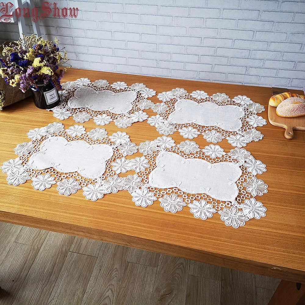 1 قطعة خمر الدانتيل تقليم المطرزة مفارش الموائد تحديد الموقع سادة ل الجدول الديكور