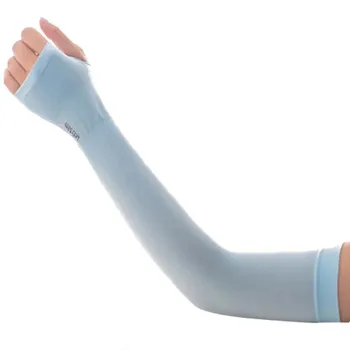 

1 Pair Arm Sleeve Women Men Lightweight Sunshade Ice Silk Hand Elbow Protection Cover Outdoor Bicycle Sportswear