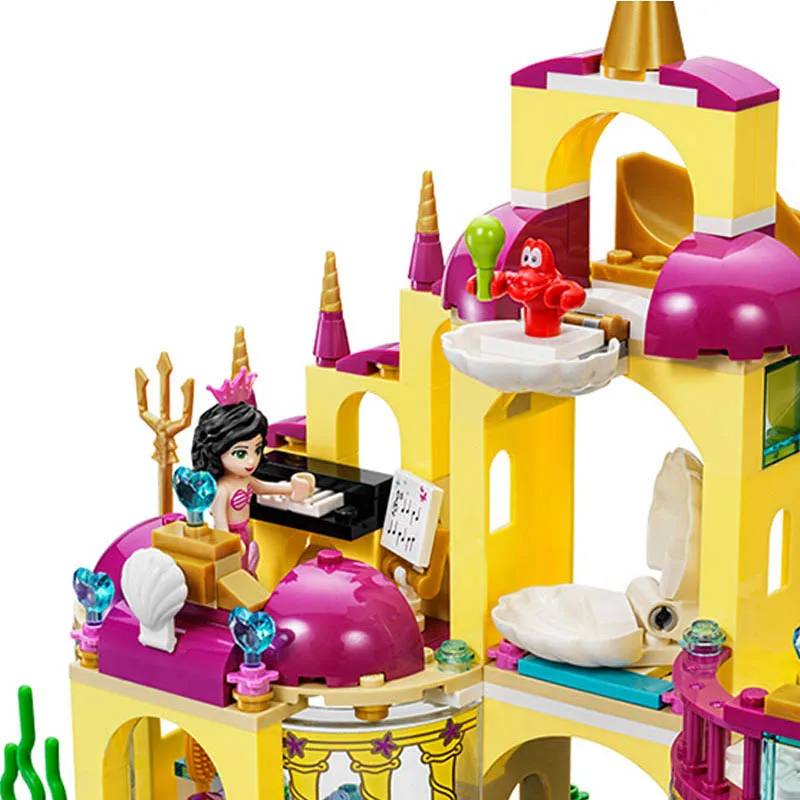 Qunlong 261 шт 4 вида стилей 4 в 1 Принцесса замок строительные блоки наборы DIY Кирпичи подарки игрушки для девочек друзья