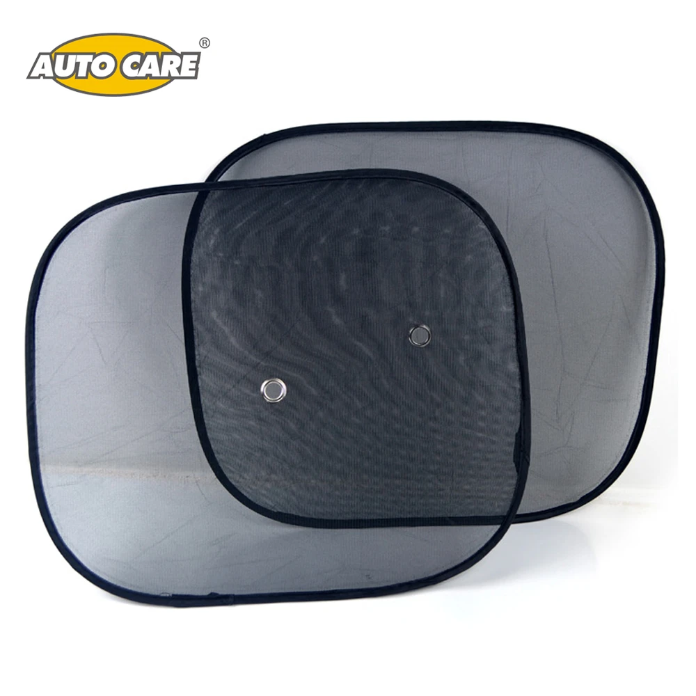 AutoCare 2pcs Black Side Car Sun Shades Rear Window Sunshades Cover