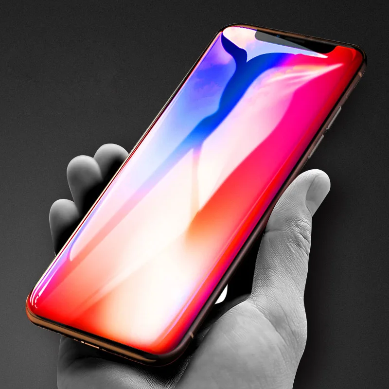 IIOZO, закаленное стекло для iphone X, ультратонкое, 0,2 мм, 9 H, HD, не оставляет отпечатков пальцев, 2.5D, закаленное защитное стекло для экрана iphone X, пленка