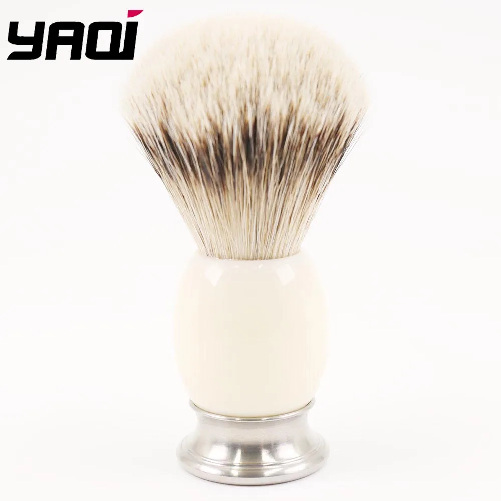 Yaqi 21 мм металлическая и акриловая ручка кисточка для бритья барсука|badger shaving
