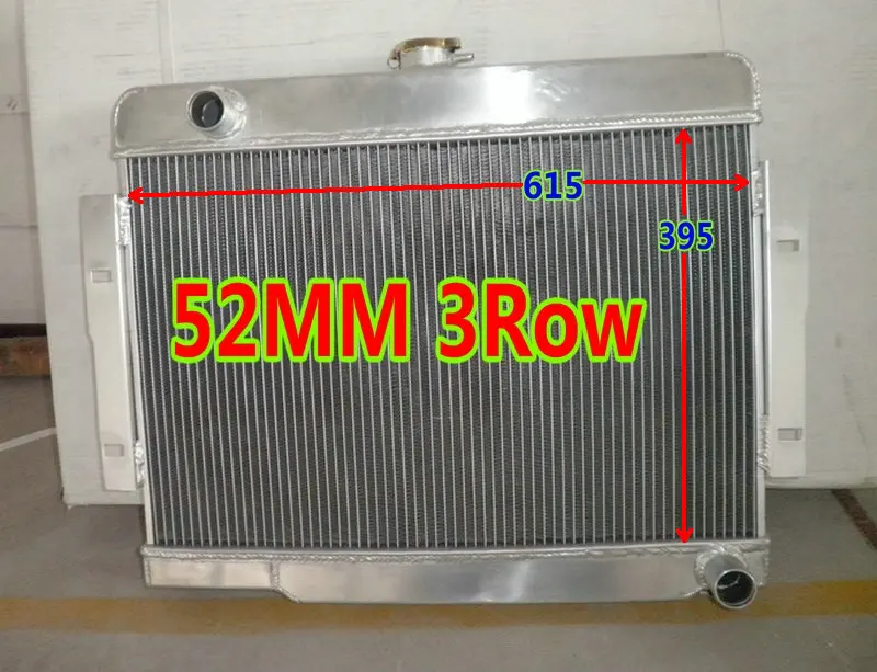 

3 Row 52MM Aluminum Radiator For Jeep CJ Series CJ5 CJ7 w/ Chevy V8 5.0L AT/MT 1972-1986 KIT 73 74 75 86 85