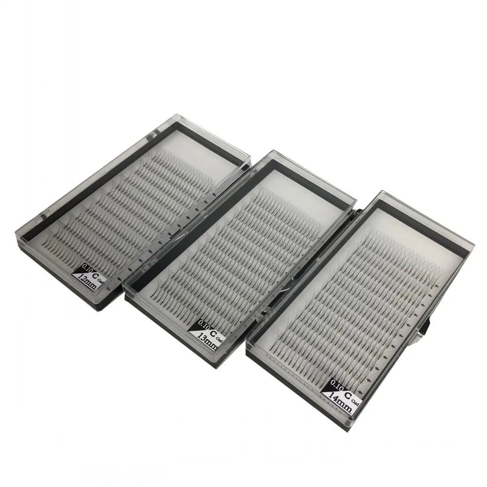 3 Trayslot Charming 3D Eyelash C and D Curl Long Silk Grafted Lash False Mink Eyelash Extensions Russia Volume 100% Handmade (4)