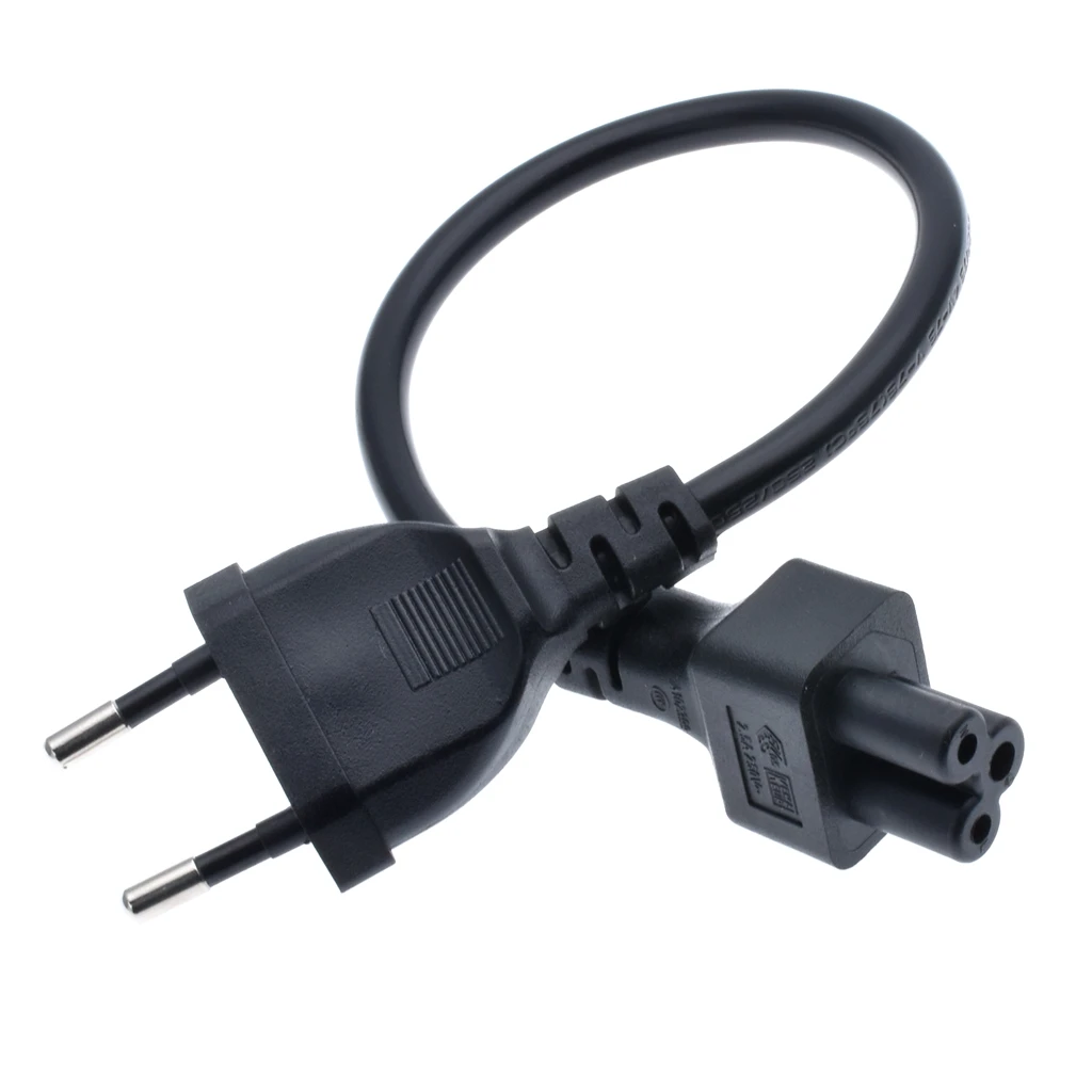 Шнур питания с двумя штекерами штекер Schuko CEE7/16 для кабеля IEC 320 C5 Micky блока ноутбука