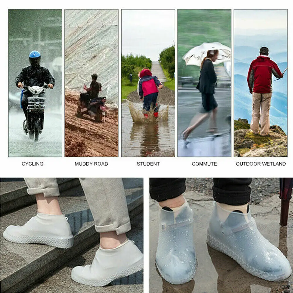 Non Slip Overshoes Rain Waterproof Shoe Covers Boot Cover Protector Recyclable