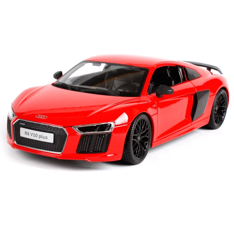Maisto 1:18 audi r8 v10 plus красно синий литой автомобиль 245*115*65 литье под давлением для